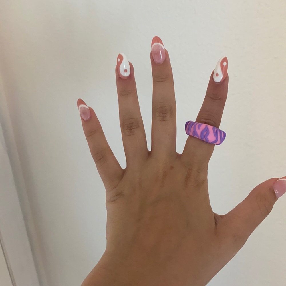 y2k chunky clay ring+ charm